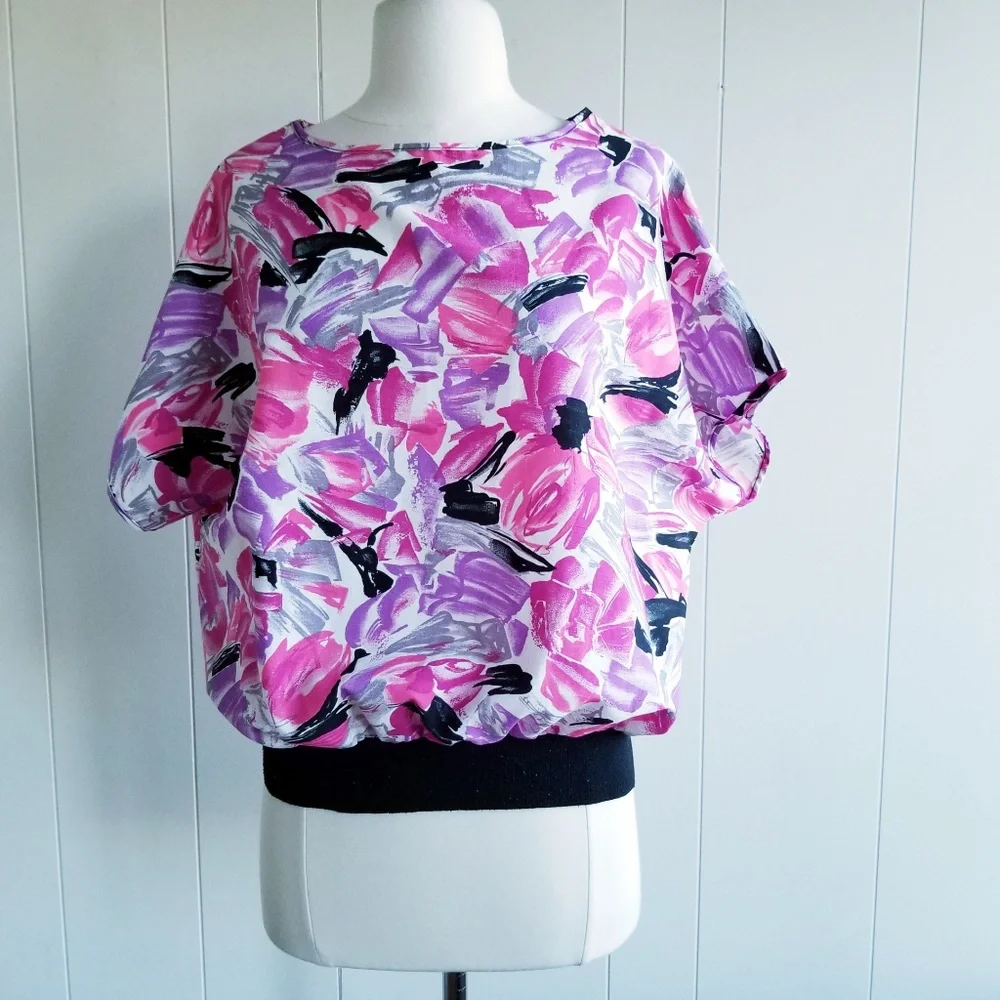 1970s Copy Cats, Made in USA, Floral Top